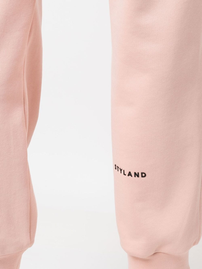 Shop Styland Logo-print Track Pants In 粉色