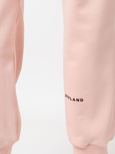 Styland Logo-print Track Pants In 粉色