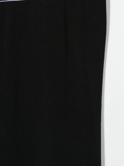 Off-white Logo Waistband Mid-rise Leggings In Black