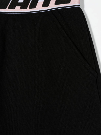 Off-white Logo Embroidered Slim Fit Mini Skirt In Black