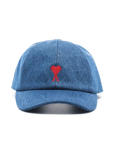 AMI CLASSIC DENIM LOGO CAP BLUE