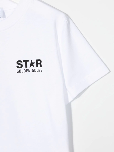 Shop Golden Goose Logo-print Cotton T-shirt In 白色