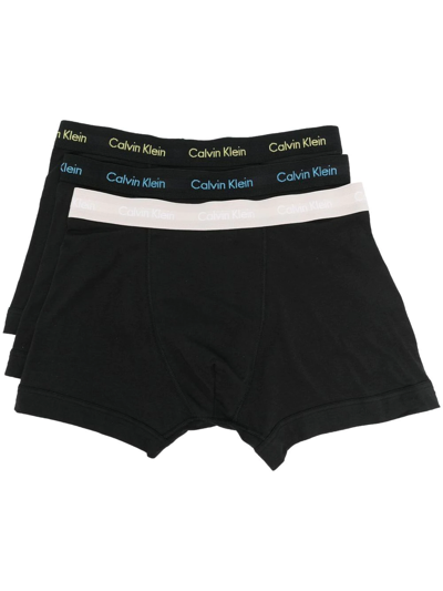 Shop Calvin Klein Underwear Logo-band Boxers Set In Black