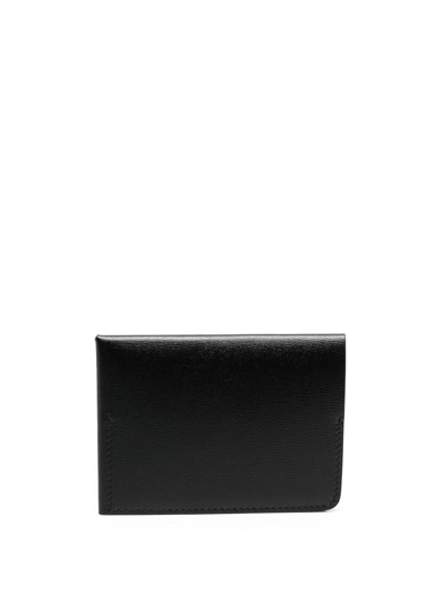 Jil Sander Engraved-logo Leather Wallet In Black