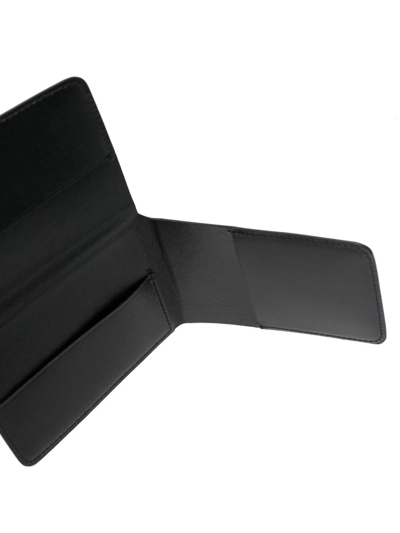 Jil Sander Engraved-logo Leather Wallet In Black