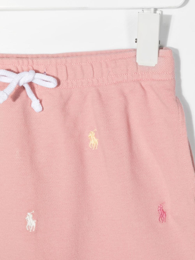 Shop Ralph Lauren Polo Pony-motif Drawstring-waist Skirt In Pink