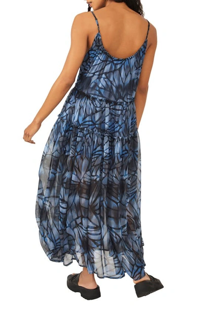 Shop Free People Julianna Floral Maxi Dress In Navy Combo