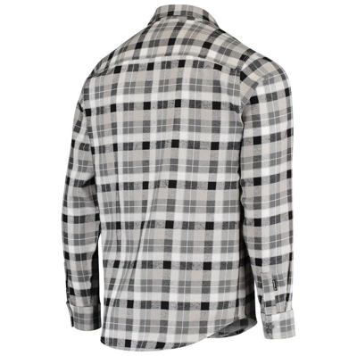 Shop Antigua Black San Francisco Giants Instinct Flannel Button-up Shirt