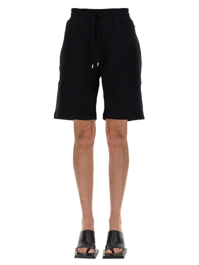 Shop Alyx "visual" Bermuda Shorts In Black