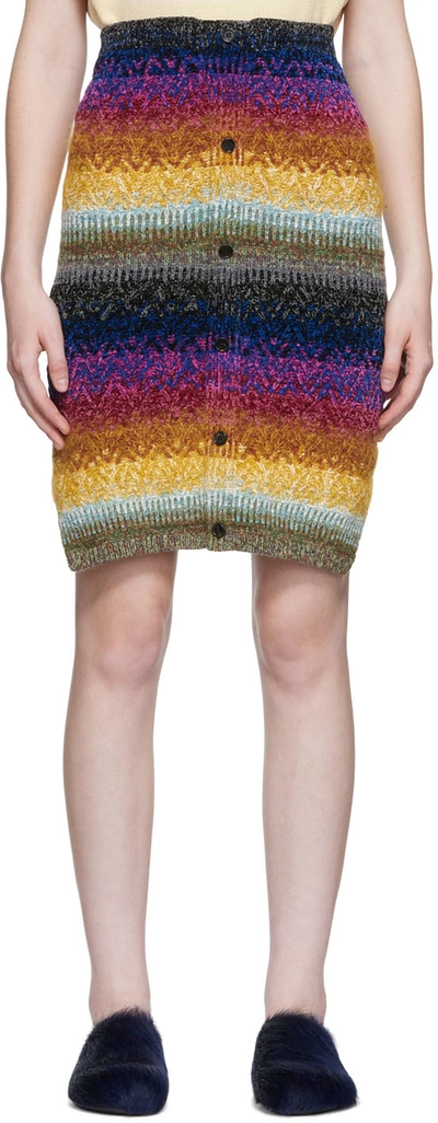 Marni Knit Midi Skirt In Crx99 Multicolor