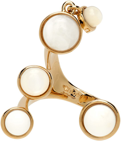 Shop Chloé Gold Zodiac Gemini Ring In 9cc Multicolor 3