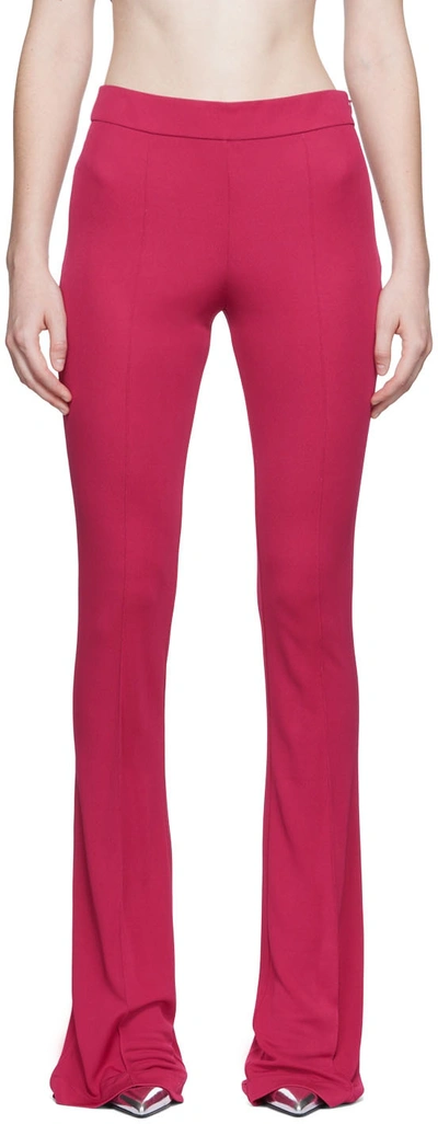 Shop Tom Ford Pink Flared Trousers In Dp852 Raspberry Coul