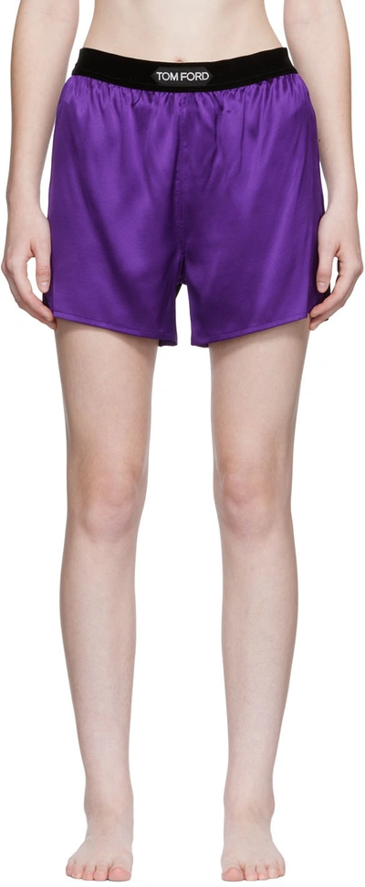 Shop Tom Ford Purple Boxer Shorts In Gv542 Amethyst