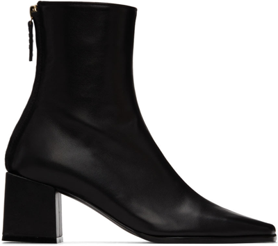 Reike Nen Black Cube Heel Basic Boots In Black