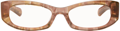 Shop Flatlist Eyewear Pink Gemma Sunglasses In Fancy Pink Tortoise/