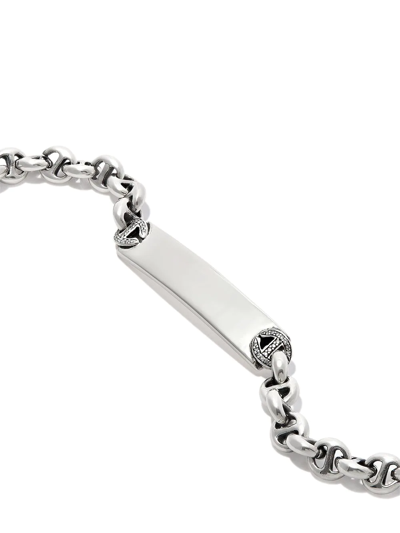 Hoorsenbuhs Men's Open-link Sterling Silver & Diamond Monogram Bracelet ...