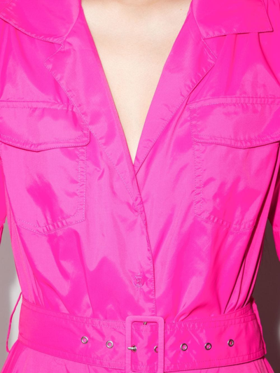 Shop Staud Millie Maxi Shirt Dress In Pink