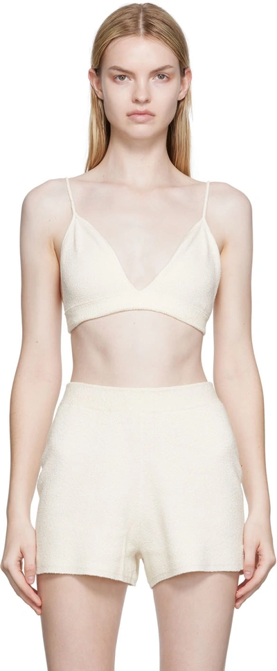 Joseph Off-white Towelling Bra In 0045 Ivory