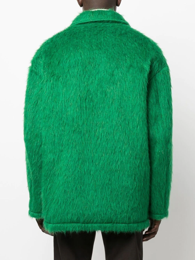 Shop Marni Single-breasted Coat In Green