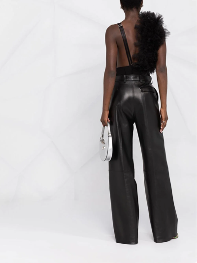 Shop Alchemy X Lia Aram Tulle-panel Bodysuit In Black