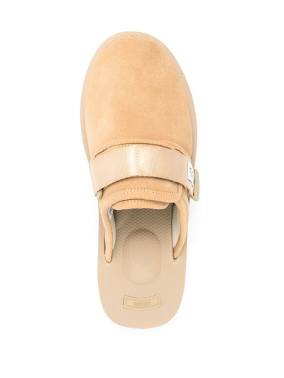Suicoke Zavo-vs Touch-strap Slippers In Braun