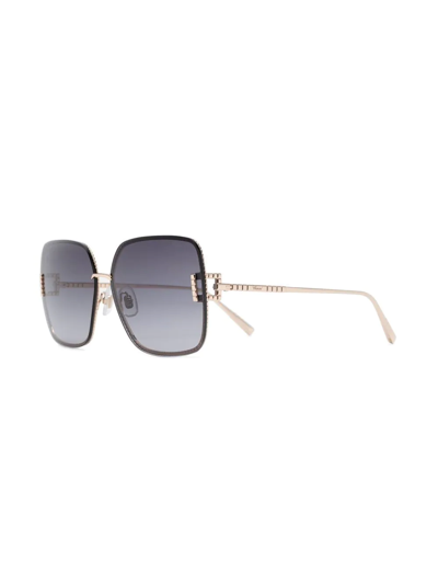Shop Chopard Eyewear Square-frame Tinted Sunglasses In Schwarz