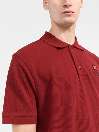 Shop Kenzo Embroidered-logo Polo Shirt In Red