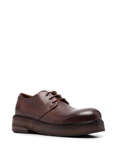 Shop Marsèll Zuccolona Derby Shoes In Braun