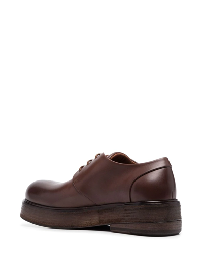 Shop Marsèll Zuccolona Derby Shoes In Braun