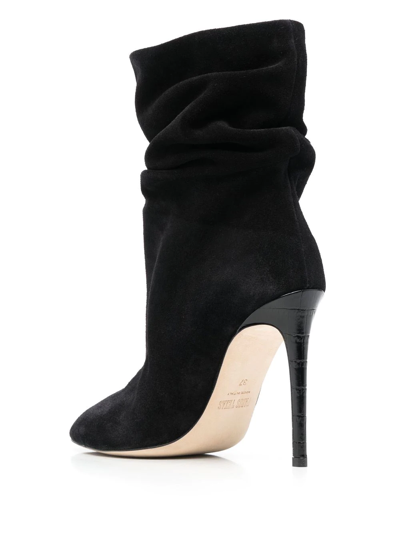 Paris Texas Stiletto Slouchy 110mm Ankle Boots In Schwarz