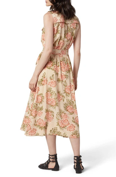 Shop Equipment Illumina Floral Print Tie Waist Silk Midi Dress In Sun Kiss Multi