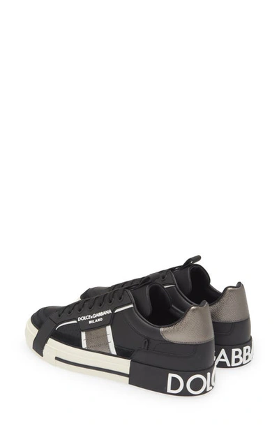 Shop Dolce & Gabbana Custom 2.0 Sneaker In B979-nero/ Argento
