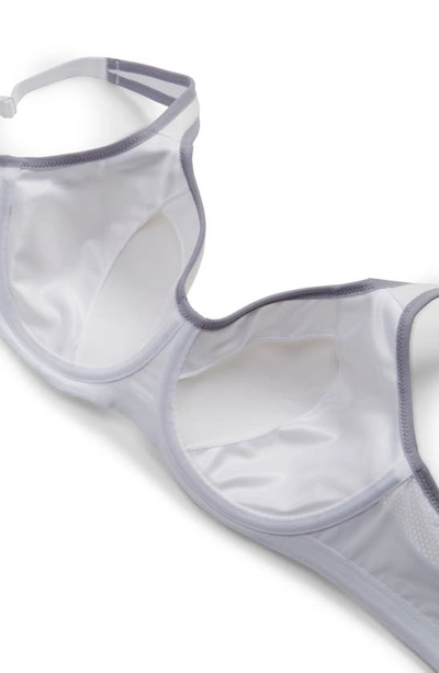 Shop Wacoal Lindsay Sport Underwire T-shirt Bra In White/ Lilac Gray