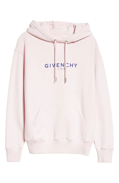 Shop Givenchy Regular Fit Logo Hoodie In Light Pink