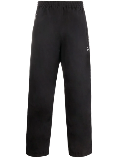 Shop Balenciaga Logo-embroidered Track Pants In Black