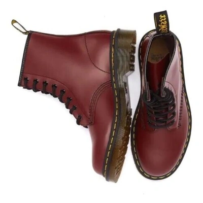 Pre-owned Dr. Martens' Dr. Martens 1460 Smooth Mens Cherry Red Leather Boots Size U.k 12 Eu 47 Us 13