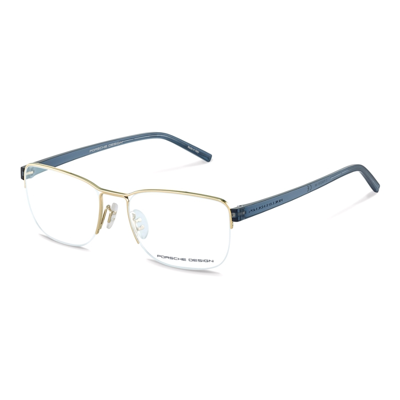 Shop Porsche Design Demo Square Unisex Eyeglasses P8357 C 54 In Gold Tone