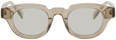 Shop Kuboraum Gray S1 Sunglasses In Smoke/transparent
