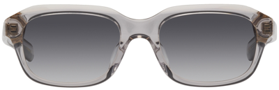 Shop Flatlist Eyewear Gray Sammys Sunglasses In Crystal Grey / Smoke