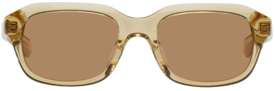 Shop Flatlist Eyewear Beige Sammys Sunglasses In Crystal Sand / Brown