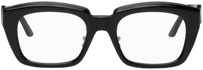 Shop Kuboraum Black L5 Glasses In Black Shine