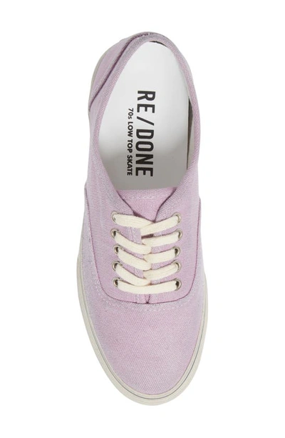 Shop Re/done '70s Low Top Skate Sneaker In Faded Lilac