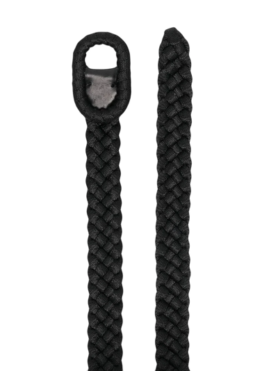 Shop Totême Braided Tonal Belt In Black