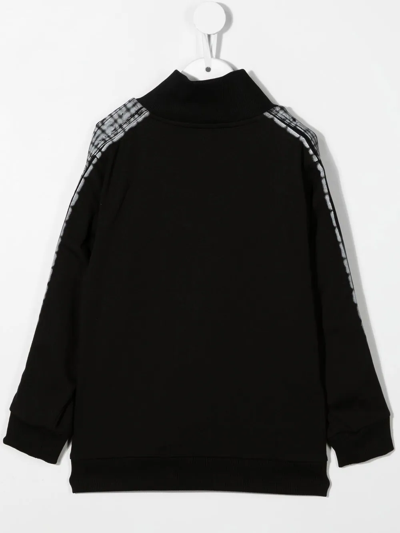 Shop Givenchy Logo-tape Zipped Sweatshirt In Black