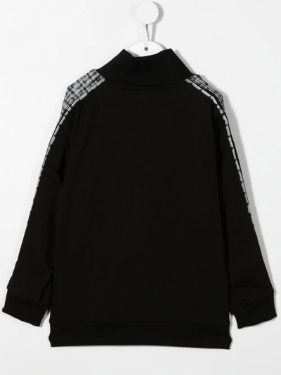 Givenchy Logo-tape Zipped Sweatshirt In Black