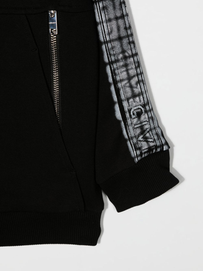 Givenchy Logo-tape Zipped Sweatshirt In Black