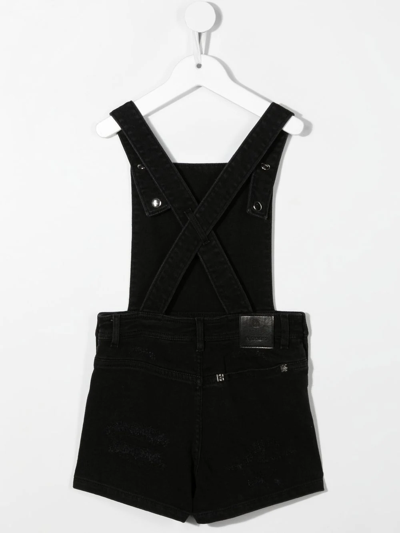 Shop Givenchy Sleeveless Short Dungarees In Black