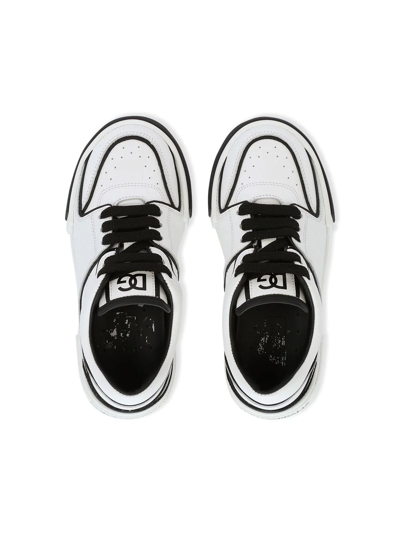 Dolce & Gabbana Leather Portofino New Roma Sneakers In White