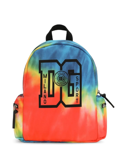Dolce & Gabbana Tie-dye Backpack In Multicolour