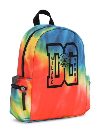 Dolce & Gabbana Tie-dye Backpack In Multicolour